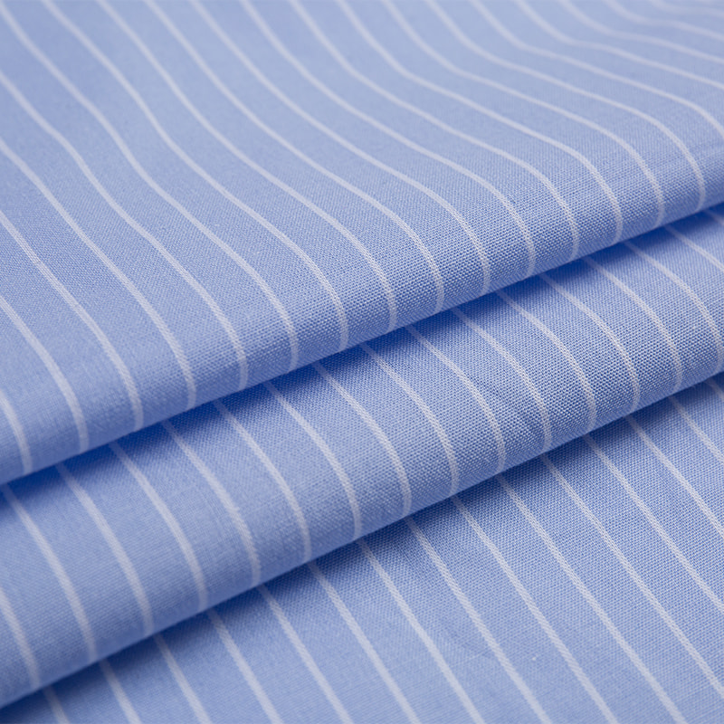 Stripe Pure Cotton Poplin Shirt Fabric
