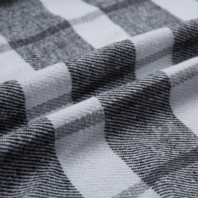 Stretch Lightweight Polyester Check Fabric for Casual Dresses