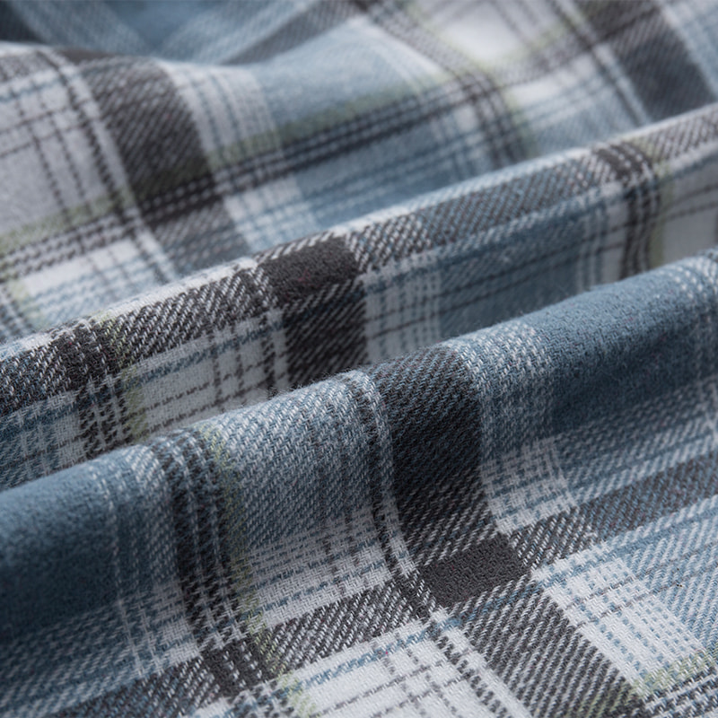 Wrinkle Anti-Pilling Resistant Yarn dyed Cotton Check Fabric