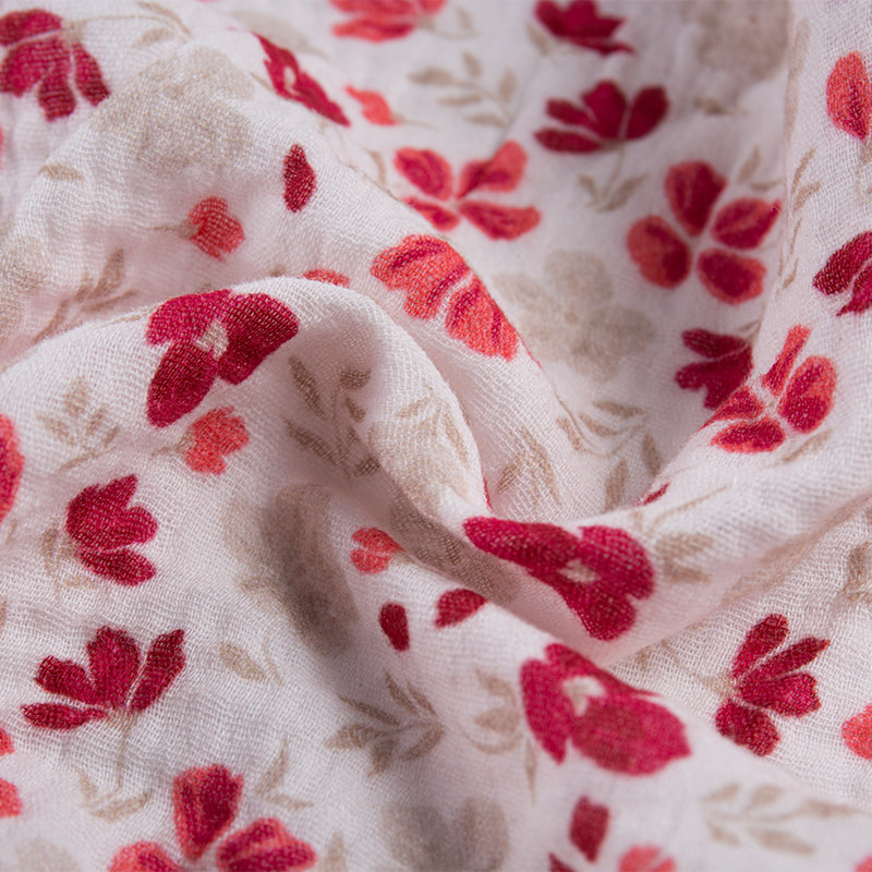 Washable Anti-Shrink Skin Friendly Cotton Printed Crepe Fabric